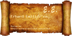 Erhard Emiliána névjegykártya